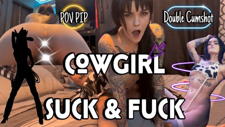 Suck n Fuck petite goth cowgirl