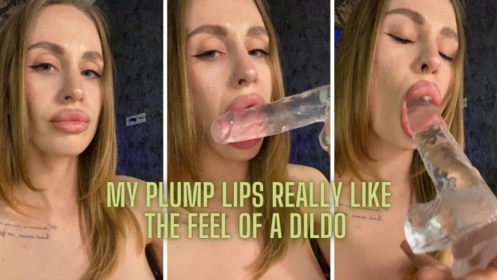 My plump lips really like the feel of a dildo