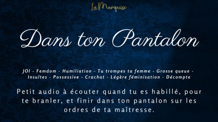 French Audio Porn] Dans ton Pantalon