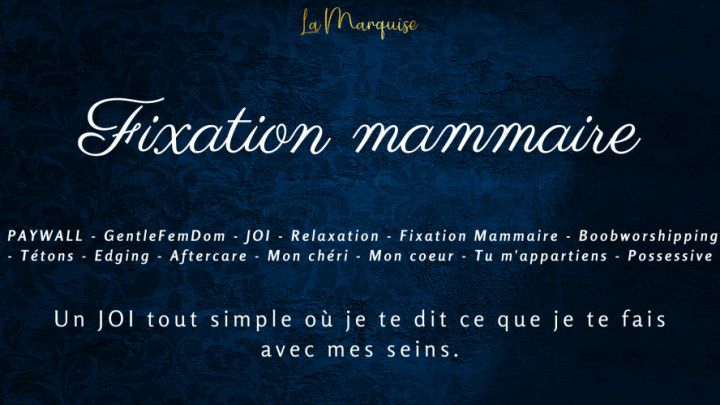 French Audio Porn] Fixation Mammaire