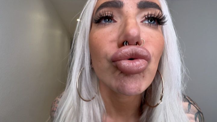 Big Fake lips worship bimbo chav fetish lip filler JOI