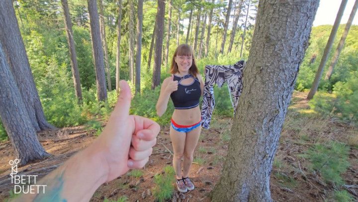 Leggings Ripped for Quick Outdoor Fuck