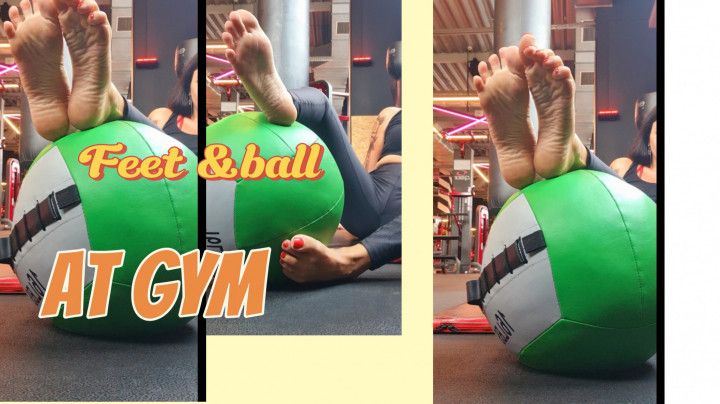 FEET AND BALL AT GYM