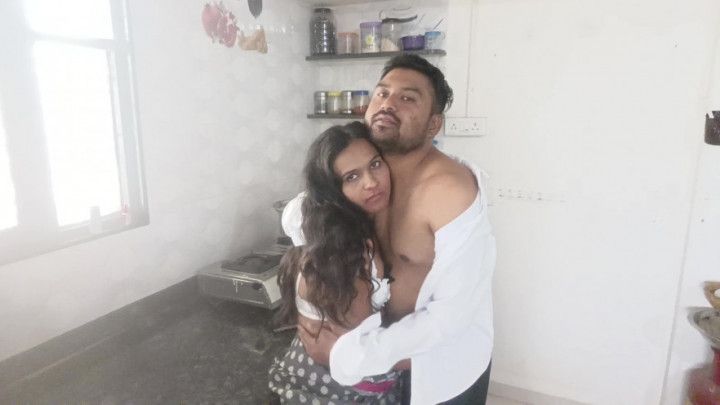 Horny Indian Couple Romantic Kitchen Sex