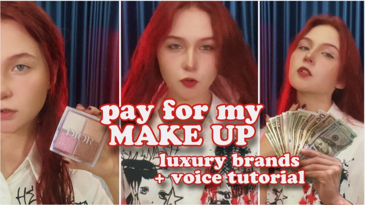 Redhead doing makeup with only LUX brands and make you PAY