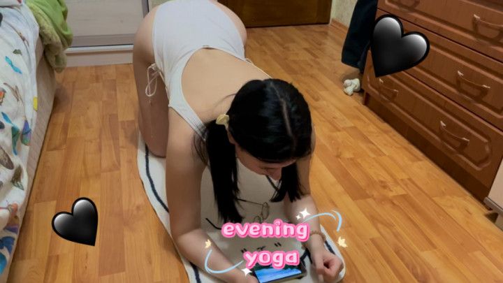 EVENING YOGA IN SWIMSUIT