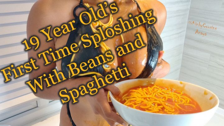 Anay's First Time Sploshing with Beans and Spaghetti