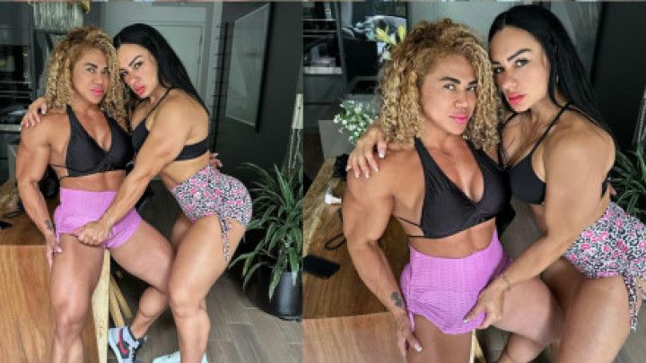 Big Clit Strap-On Muscle Girls