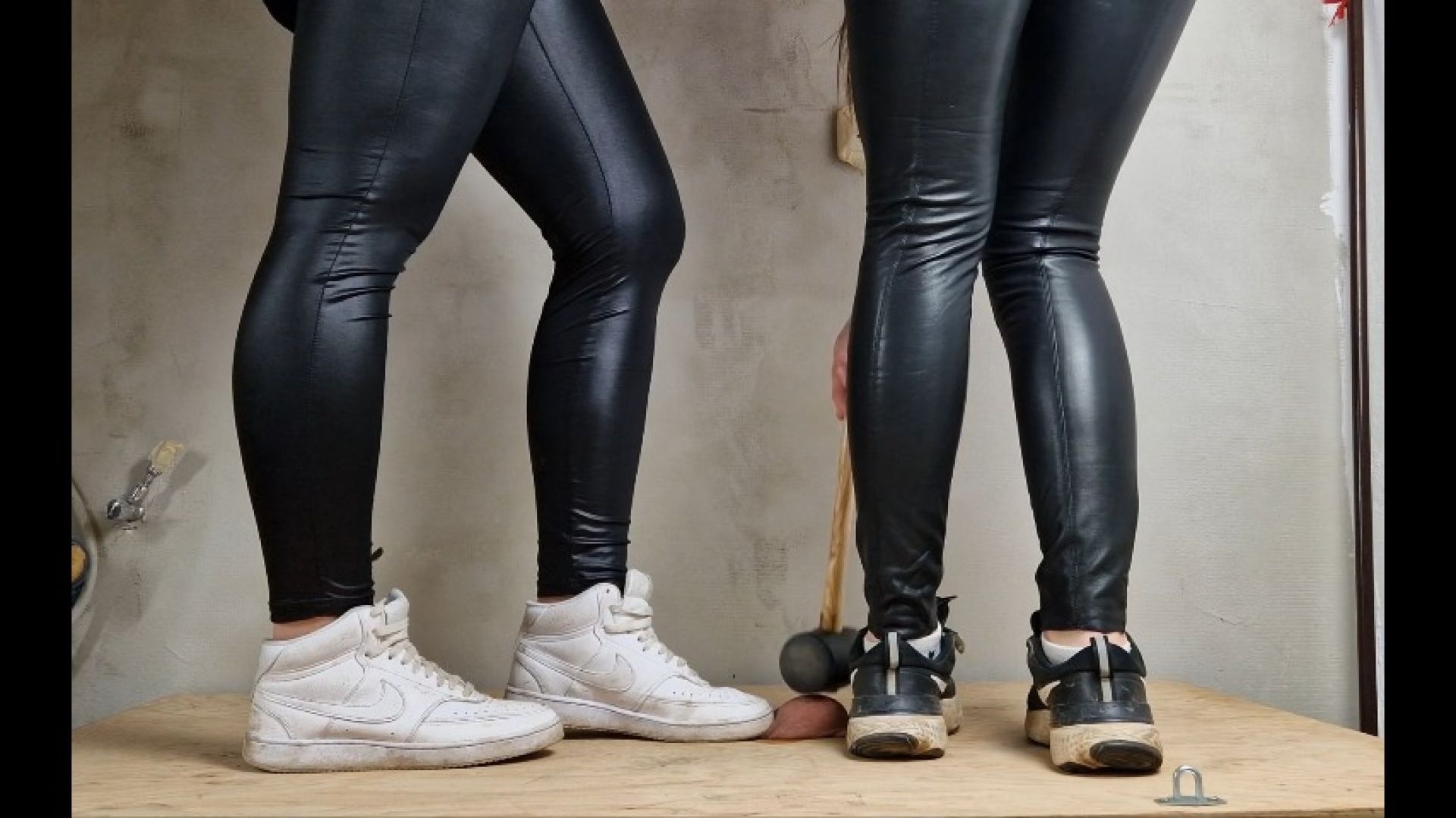 Two Girls Nike Cock Crush With Cum