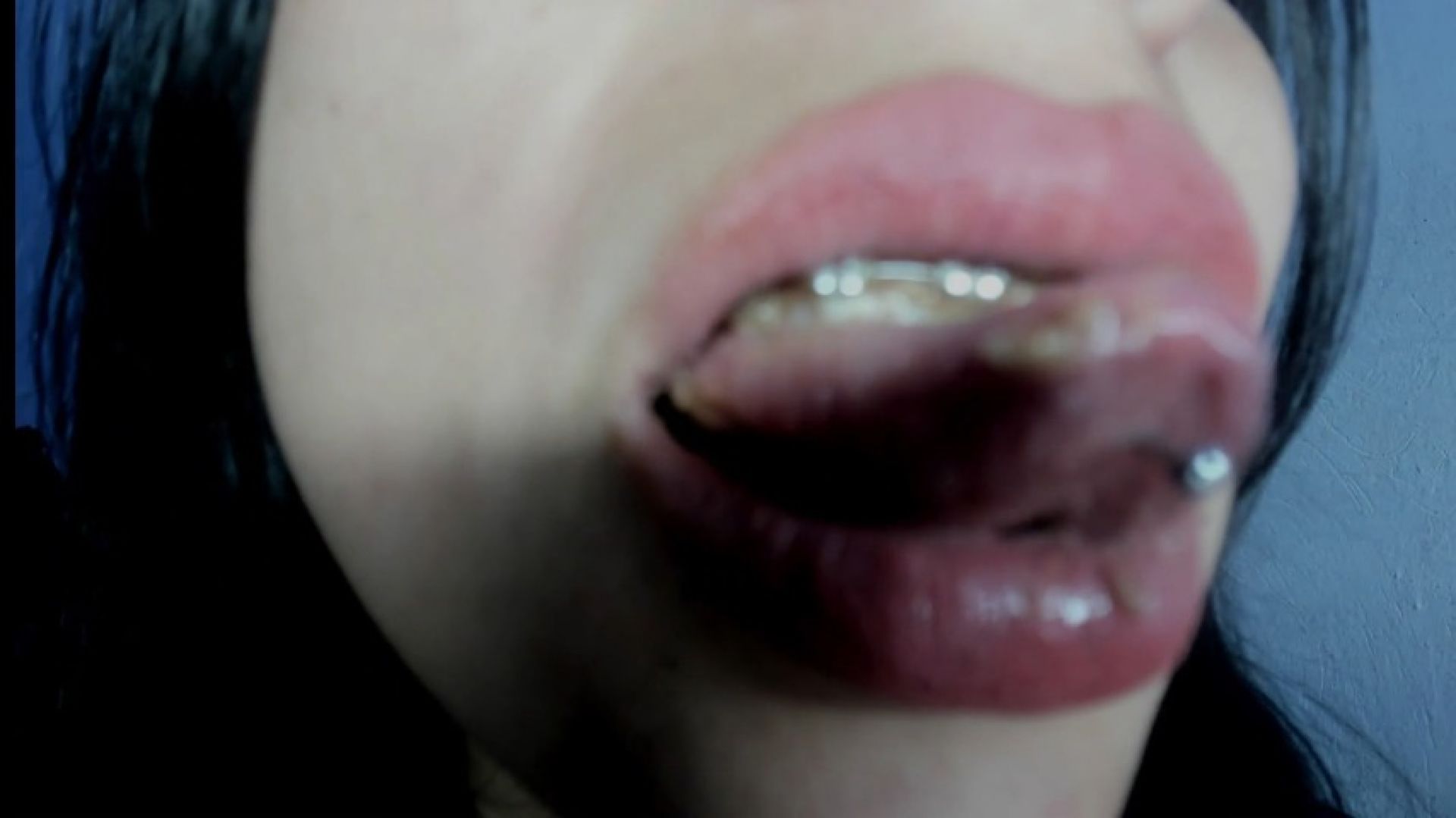 slut licking and eating with braces