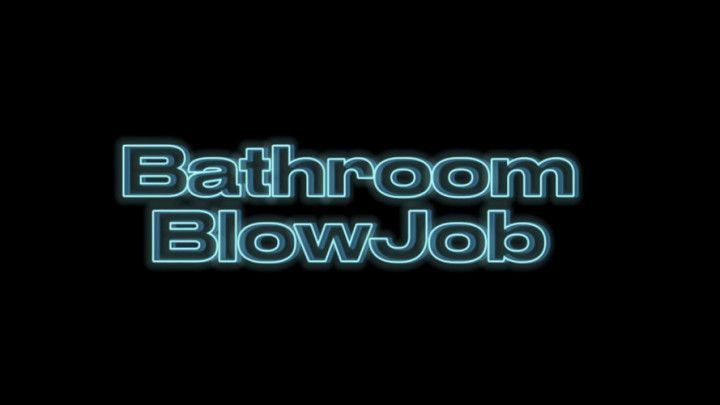 Interracial Bathroom Blowjob