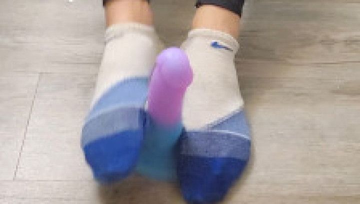 Sock Job on my Dildo