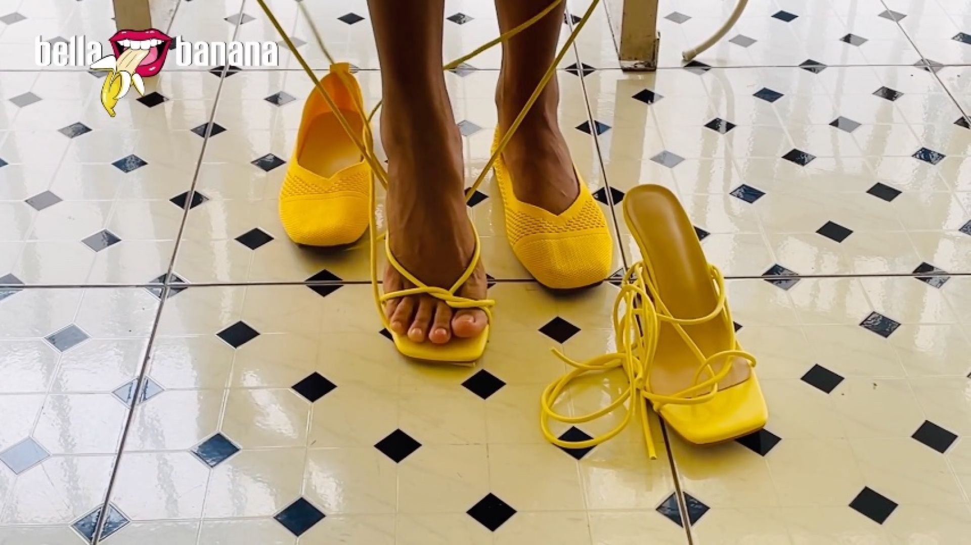 My yellow sandal heels