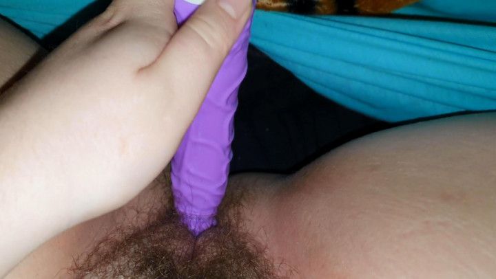 POV - BBW Milf Masturbates Extremely Hairy Pussy