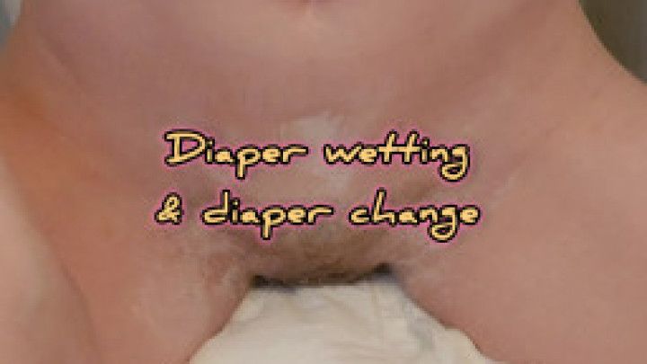 Diaper wetting and diaper change