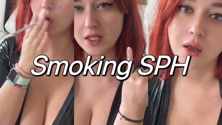 Mistress smoking SPH laughing at your tiny dick