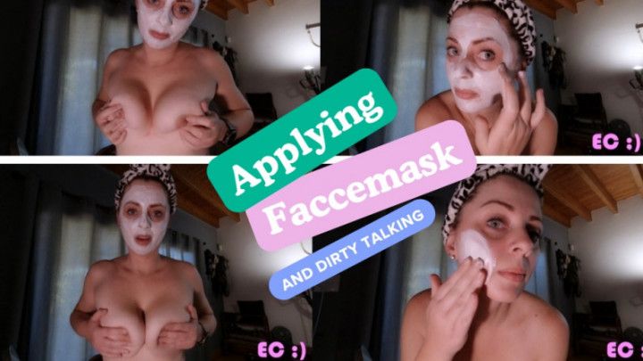 Applying Face Mask And Dirty Talk_MP4 4K