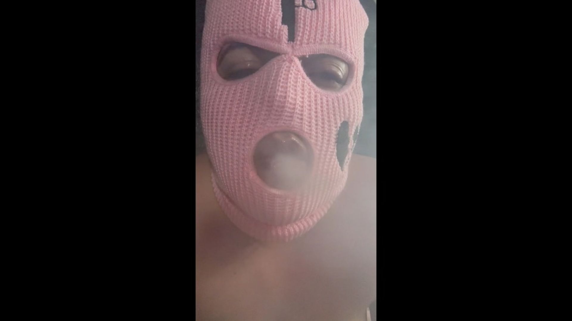 I smoke with a hood on my face