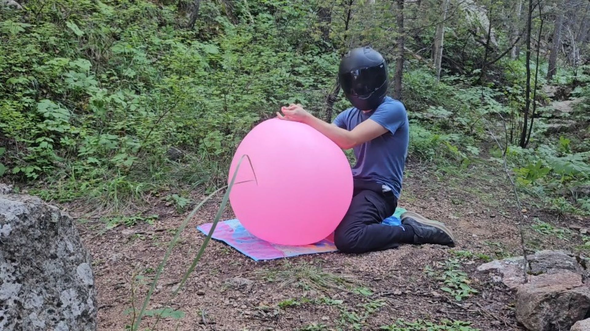 Twunk Blows and Rides-To-Pop balloon