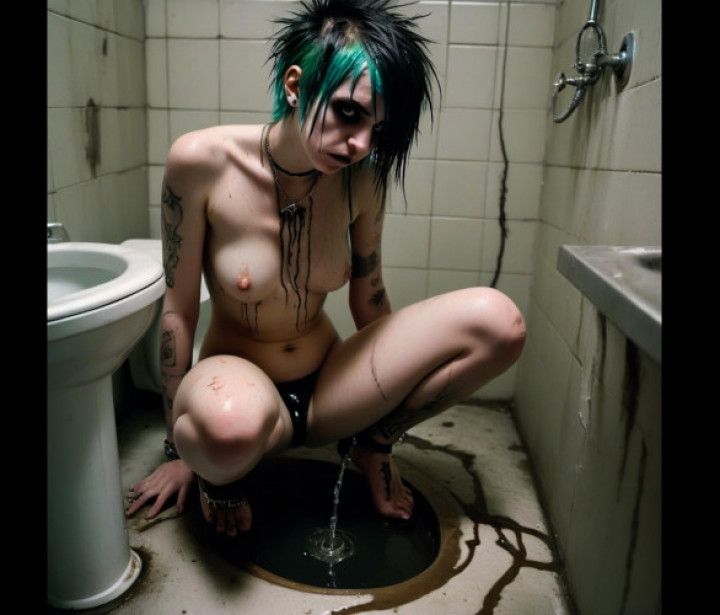 FetishBoudoir. The Pee of the Emo-Gothic Girls