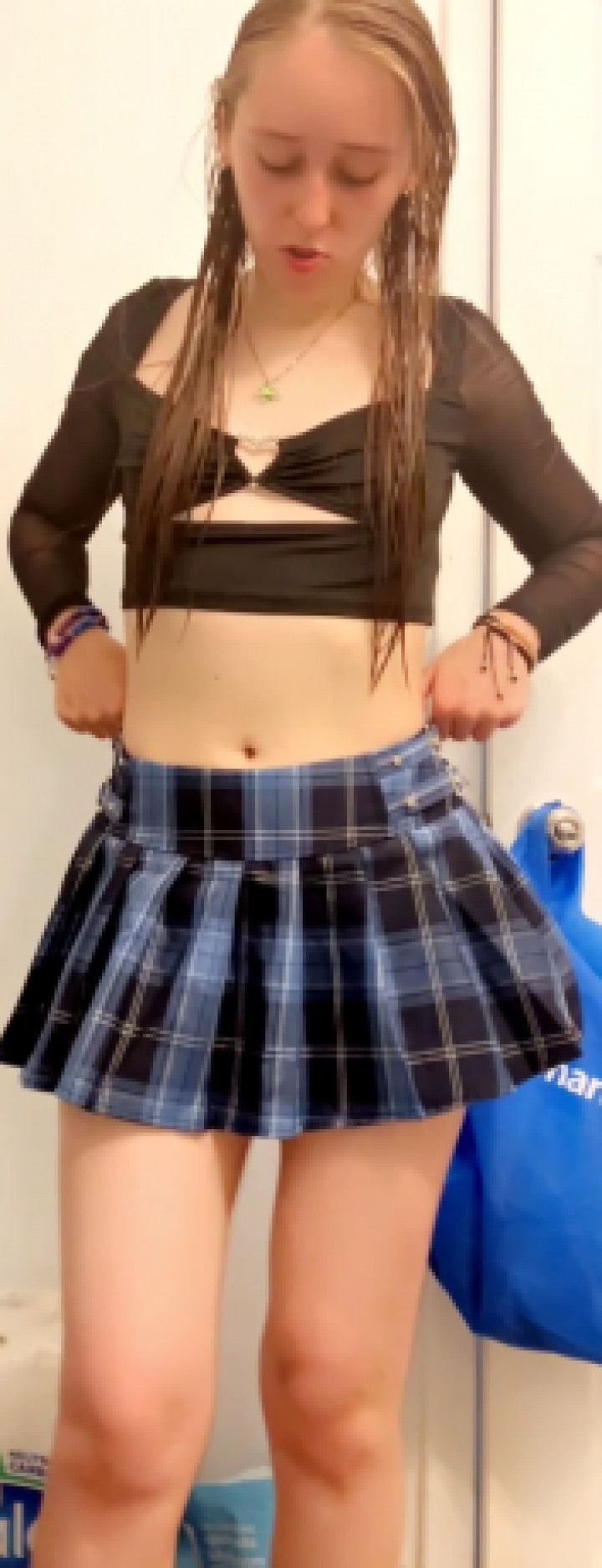 School girl outfit strip tease