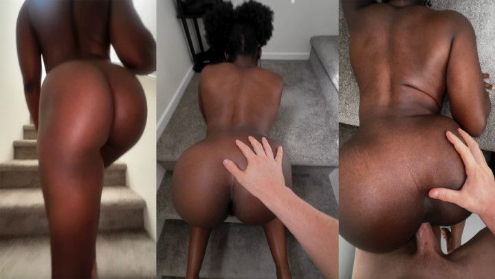 Doggystyle Interracial Stair Sex