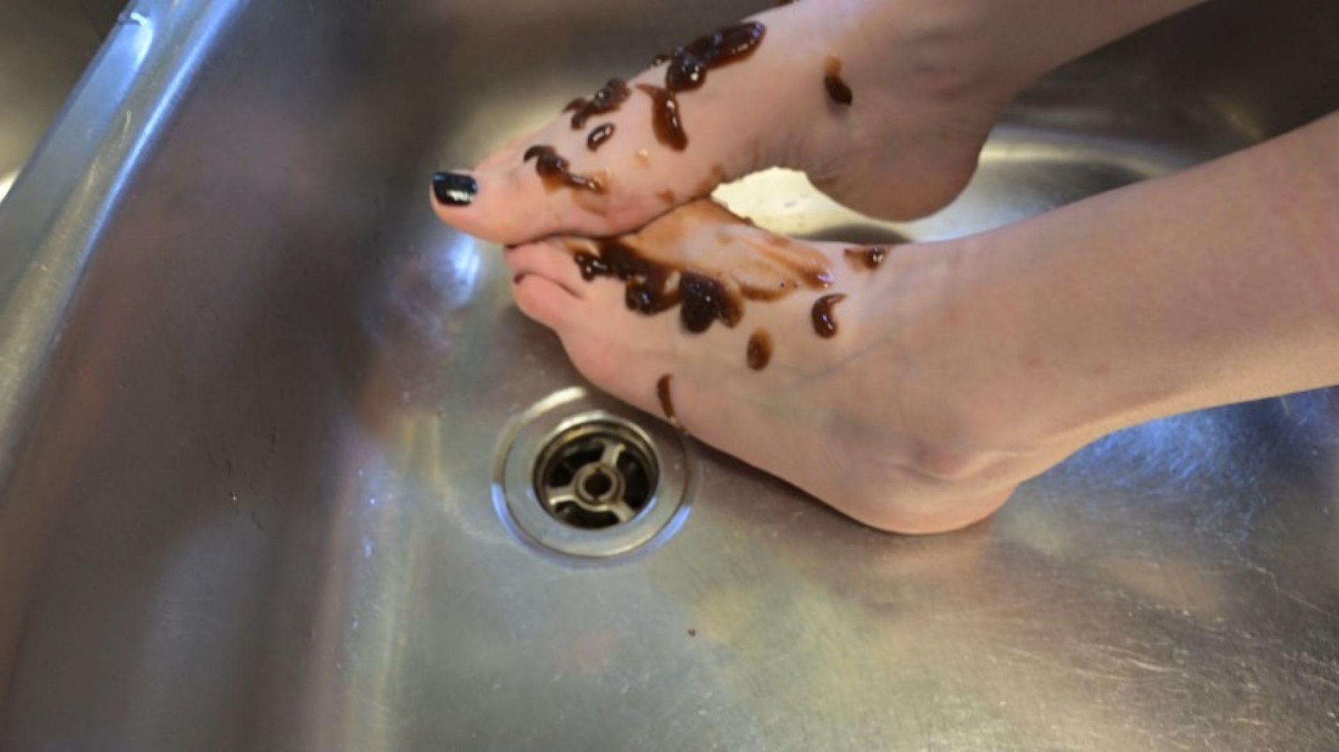 Making My Tiny Feet Messy In My Sink Part 3