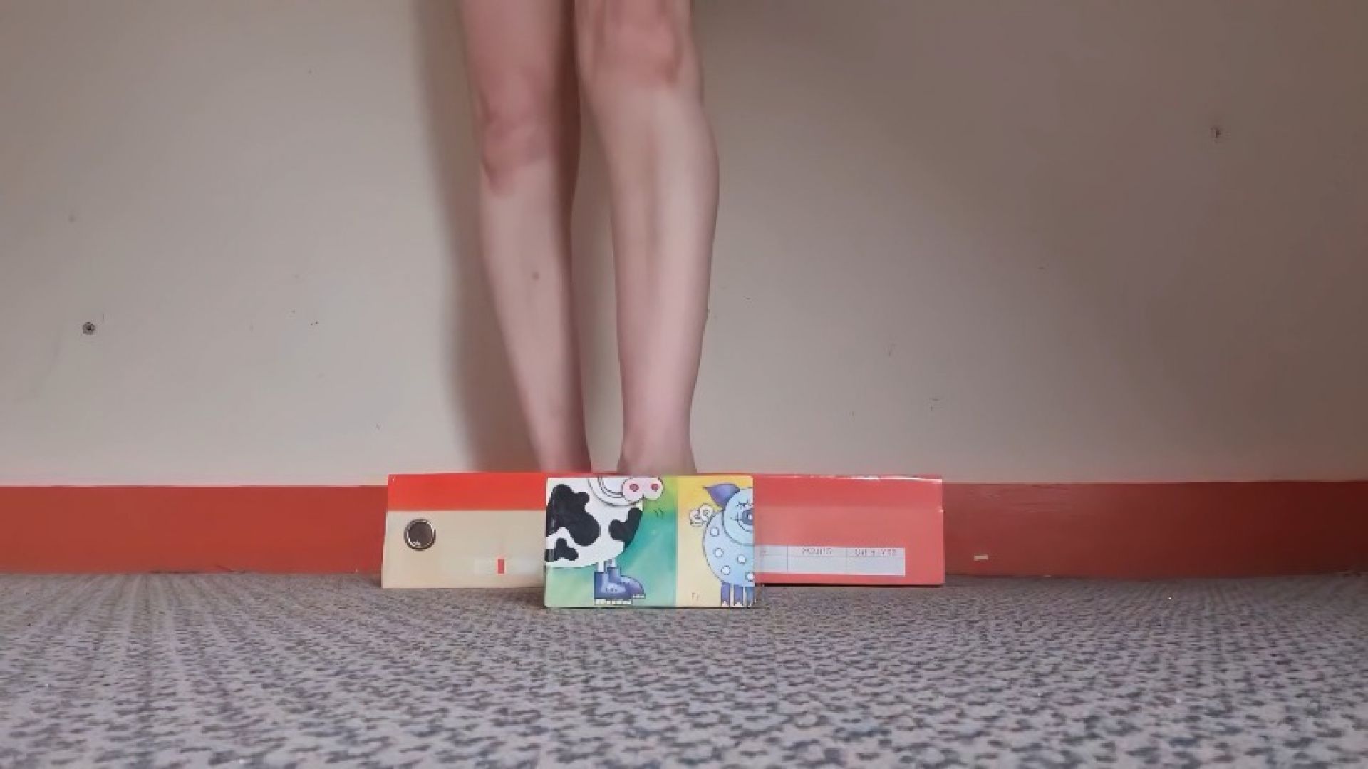 Tiny feet playing with boxes part 2