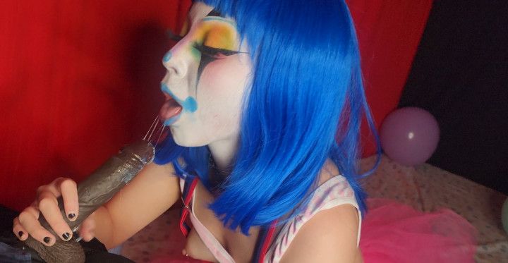 Cute Clown girl being a good little slut