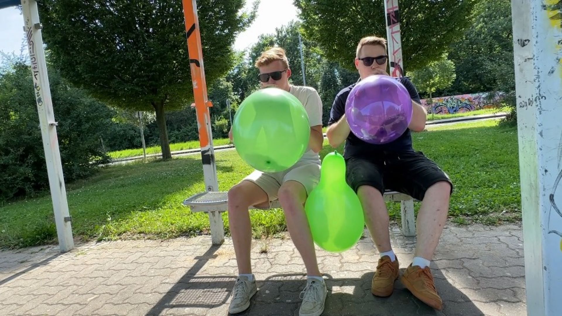 4 Balloon Popping Videos in Public