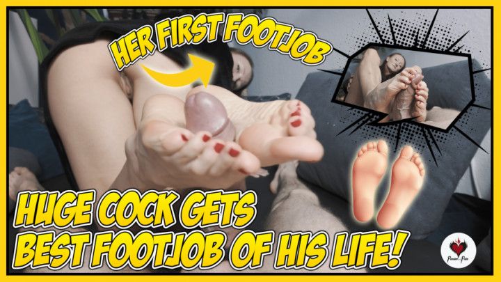 HUGE COCK GETS BEST FOOTJOB OF HIS LIFE | SOLES | FEET | TOE