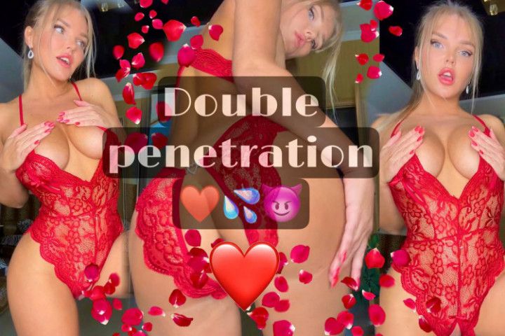 double penetration from sexy blonde