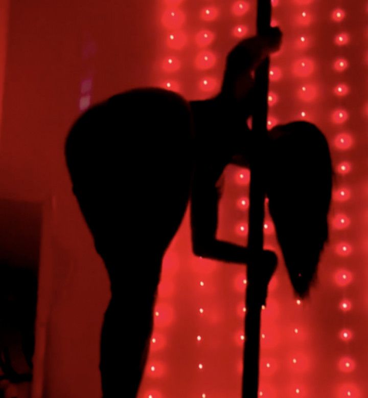 Sapphic Seduction: Topless Pole Dance Tease by Lacey