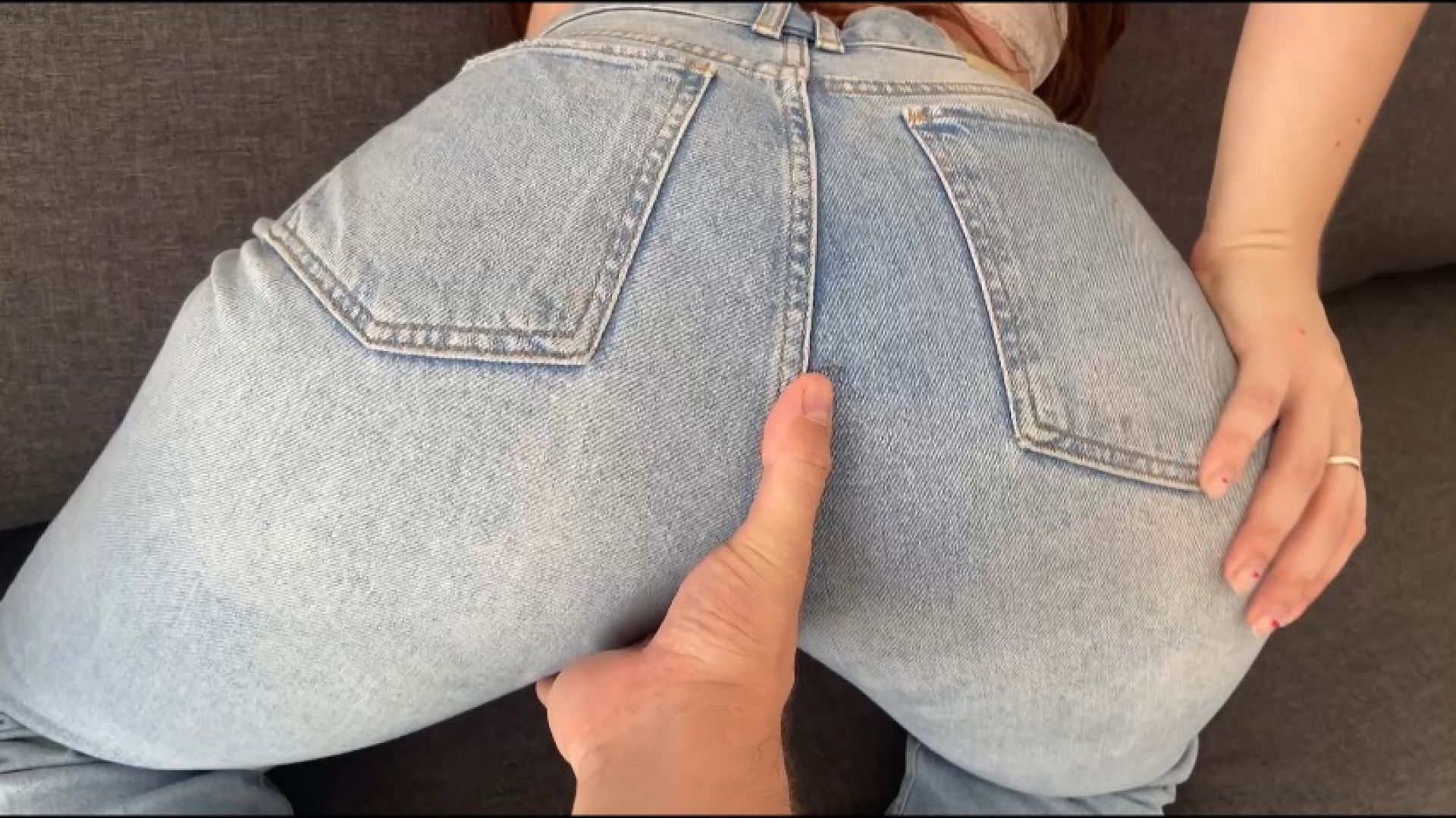 Preparing for the cum storm! Jeans fetish full video teaser