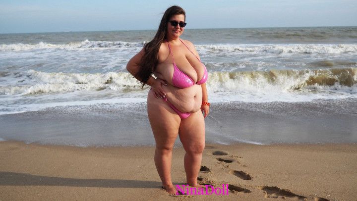 catwalk at the beach BIKINI and nude BBW