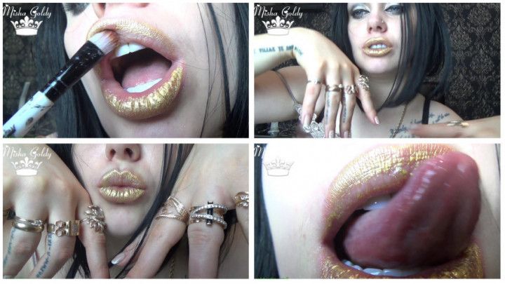 Golden Goddess Lips &amp; Jewelry fetish