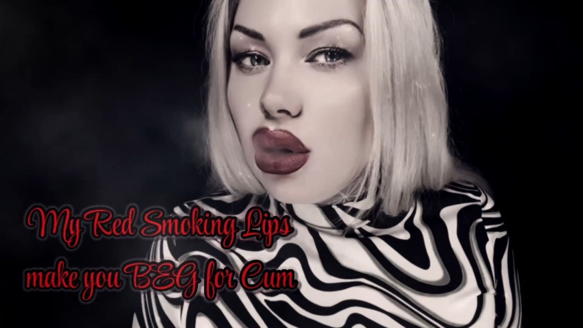 My Red Smoking  Lips Will Make You Beg to Cum