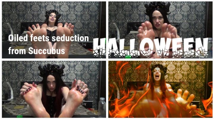 Oiled feets seduction from Succubus