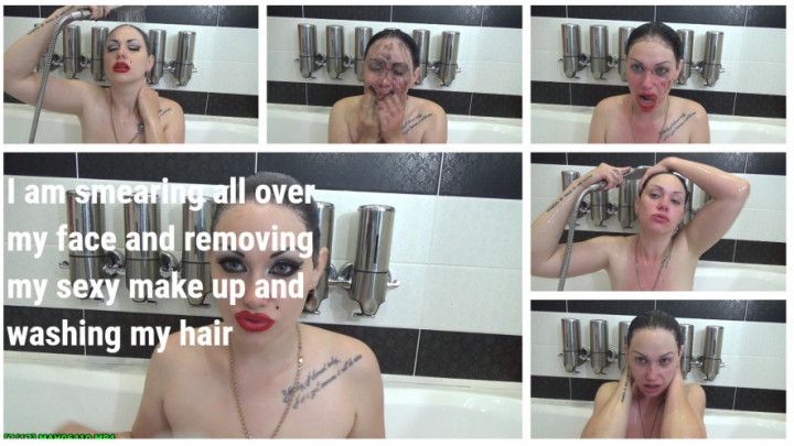 Removing my makeup and washing hair