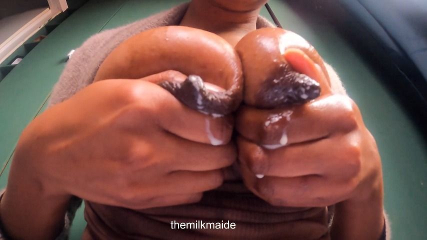 Dripping Sucking Oiled Milky Tits