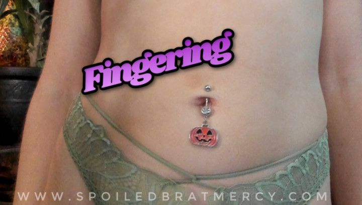 Orange Halloween Belly Button Fingering