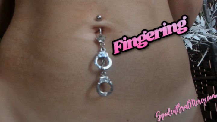 Handcuffs Dangle Belly Button Fingering