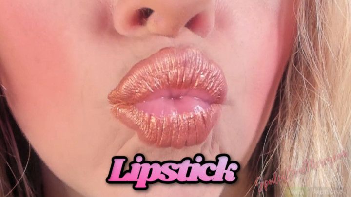 Metallic Copper Lipstick Application