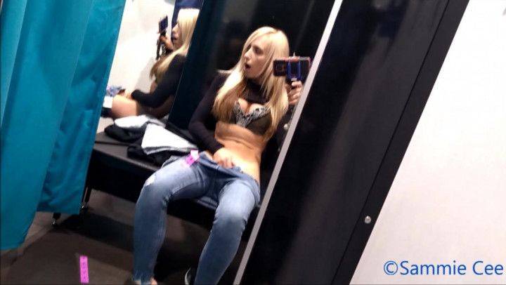 Public Changing Room Jeans Try On Orgasm