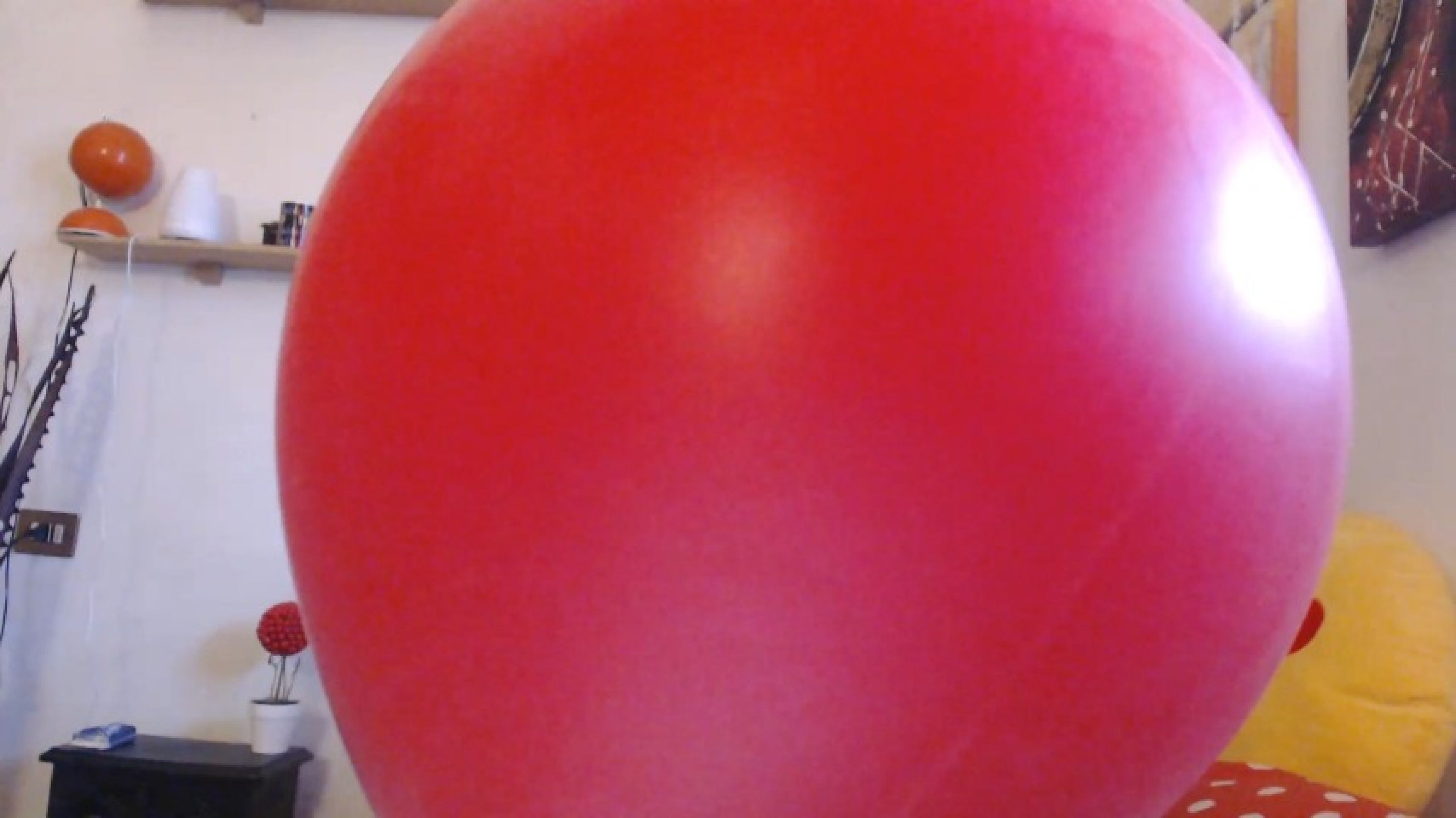 Red balloon to be fully inflated