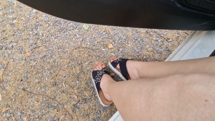 Hot sandals in summer