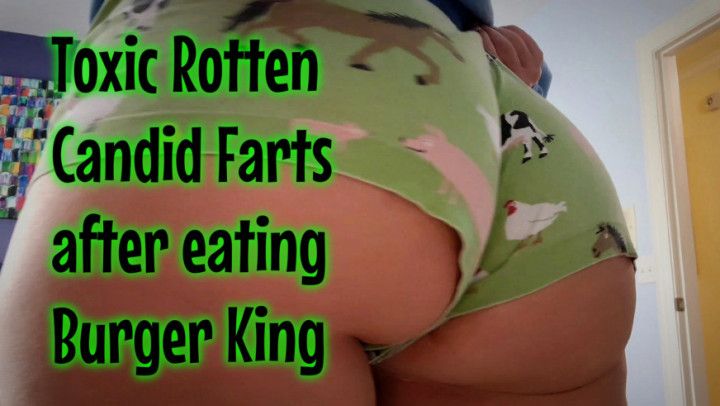 Toxic Rotten Candid Burger King Farts in Boxer Shorts