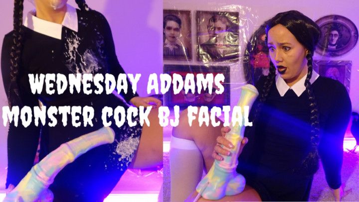 Wednesday Addams  Monster Cock BJ Facial