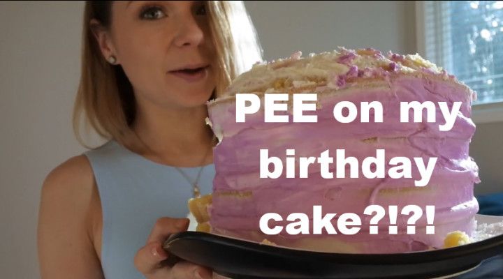 PEE on my Birthday Cake?? I was eating too much of it