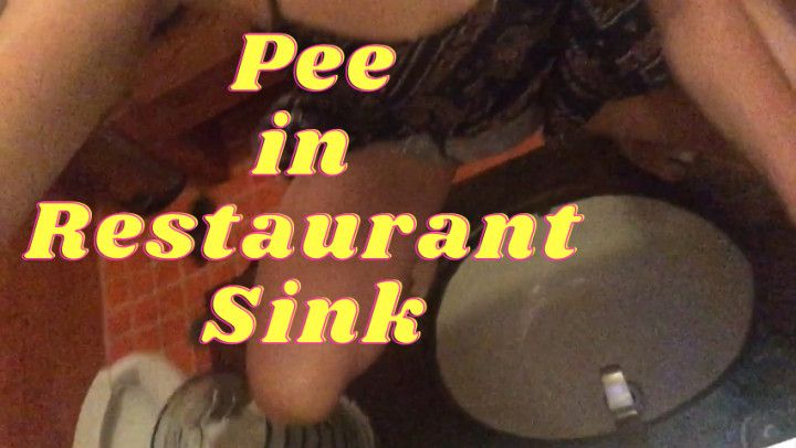 Pee in Restaurant Sink